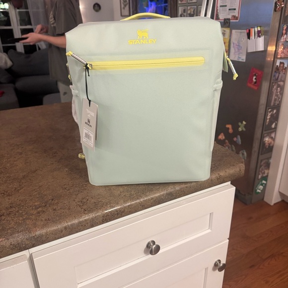 Stanley Midi Cooler Backpack in Light Gray and Yellow - Picture 2 of 7